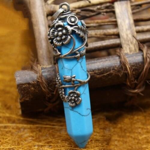 Natural Crystal Moonsone Crystal Dot Pendant Malachite Crystal Amethyst Tigereye Stone Couple Necklace Diy Gift Jewelry1Piece