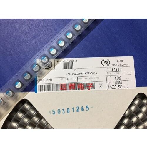 Original new 100% 10V220UF 6.3X6 SMD solid state capacitor OVZ221M1ATR-0606 (Inductor)