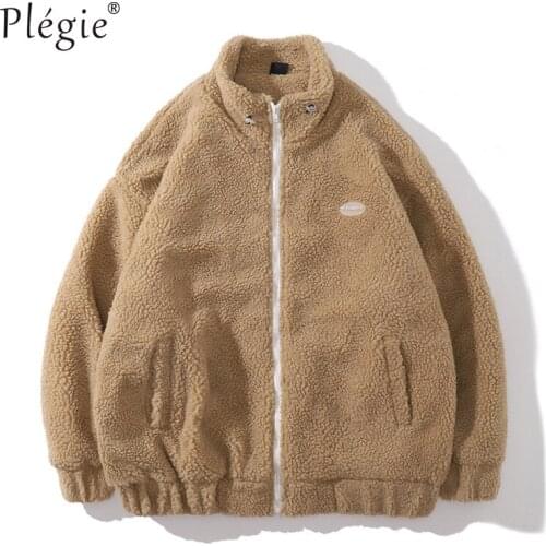 Couple Harajuku Jacket New 2021 Women Winter Fleece Windbreaker Casual Loose Streetwear Mans Oversized Warm Outerwear Coat