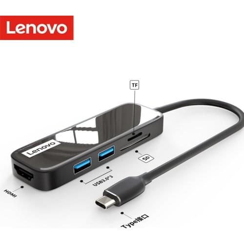 Lenovo USB Type C To USB 3.0 TF SD Card Reader HDMI 4K HUB Adapter For Mobile Phone Pad Computer Laptop Macbook Converter