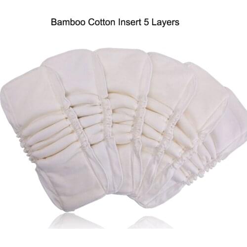 Organic Bamboo Cotton Liner (10 Pieces A Lot) Waterproof Double Gusset Prevent Leakage Best Choice For Mommy