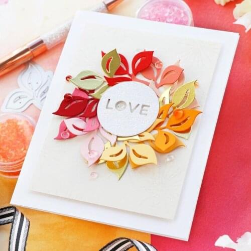 Mmao Crafts Metal Steel Cutting Dies New 3Pcs Leaves leaf strips Stencil For DIY Scrapbooking Paper/photo Cards Embossing Dies