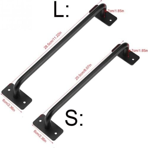 Barn Gate Handle Industry Style Sliding Barn Doors Pull Handle Gates Garages Sheds Metal Hardware Accessories Black Iron