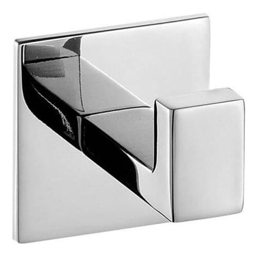 Self-adhesive Modern 304 Stainless Steel Robe Hook Bathroom Square Towel Hook Coat Hat Door Hook Kitchen Hanger No Screws