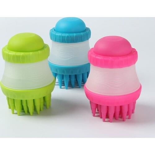 Dog Bath Brush Comb Cleaning Bath Massage Dog Cat SPA Brush Shampoo Grooming Multifunction Silicone Pet Brush Bath Tools for Dog