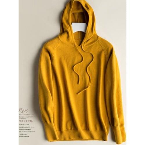 Hooded Sweater Women Knitted Clothes 2021 Autumn Streetwear Long Sleeve Pullover Jumper Female Casual Sweter Pull Femme Hiver