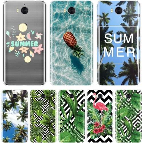 TPU Soft Silicone Phone Case For Huawei Y5 Y6 Y7 Prime 2018 Y9 2019 Pineapple Palm Back Cover For Huawei Y3 Y5 Y6 II Y7 2017 Pro