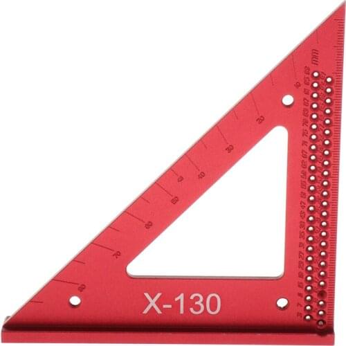Aluminum Alloy Triangle Square Ruler Angle Measuring Tool 12.8x18cm