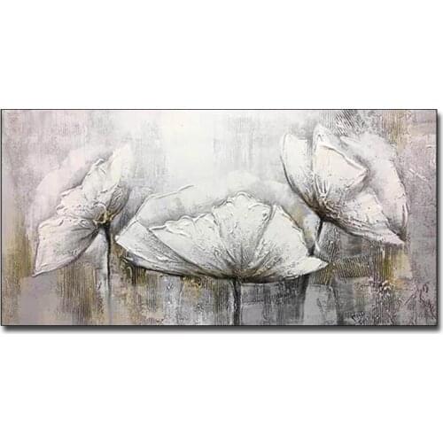 Heavy Textured 3D Thick Flower Art 100% Hand Painted Oil Painting Canvas Wall Art Unframed Artwork Modern Home Decoration Piece