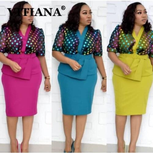 VITIANA Women Elegant Sequins V-Neck Pencil Dress Summer 2020 Female Slim Office Lady OL Midi Dresses Femme Casual Vestidos
