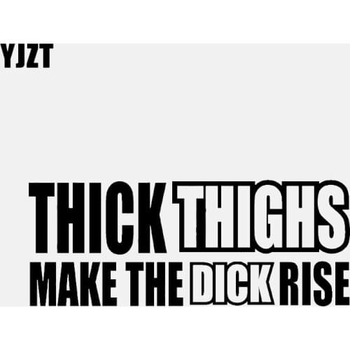 YJZT 14.2CM*5.7CM THICK THIGHS Vinyl Decal Diesel Car Sticker Black/Silver C3-0834