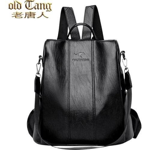 OLD TANG New High Quality Anti Theft Backpack Bags For Women 2020 Fashion Casual Concise Wild Ladies Backpack College Wind Bag