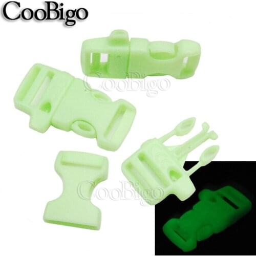 12pcs 5/8" Whistle Buckles Emergency Survive Kits For Paracord Bracelet Outdoor Glow In the Dark Bag Webbing Parts Accessories