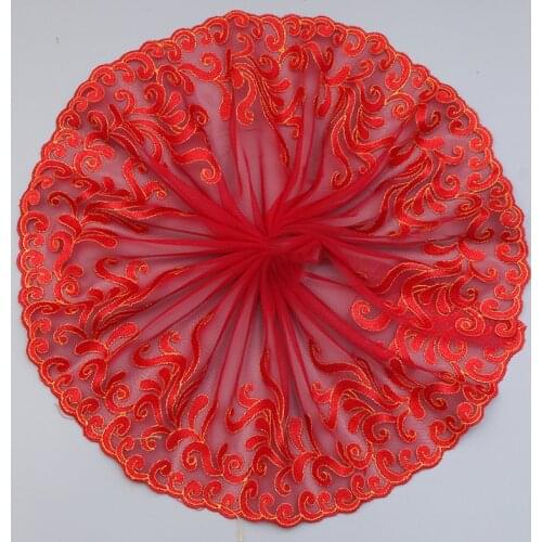 18CM 5Yards High Quality Lace Trim Embroidery Lace Fabric Mesh Lace Ribbon Tulle Guipure Cord Lace Sewing DIY Doll Cloth