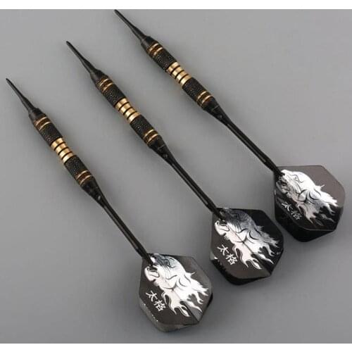3pcs/Set Professional Black Darts 18g Safty Soft Darts Electronic Games Dartboard Soft For Indoor Tip Dardos W1A0