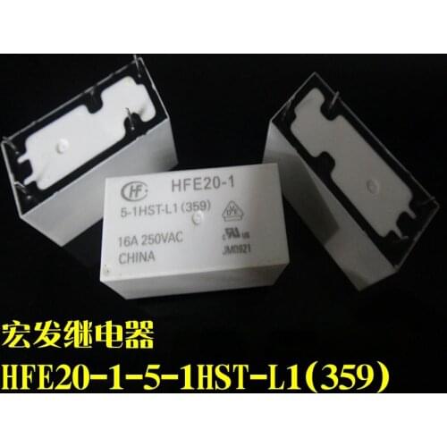 Free shipping lot (10 pieces/lot) original New HONGFA HF HFE20-1-5-1HST-L1 4PINS 16A 5VDC Power Relay