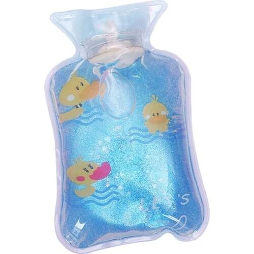 Lovely Hot Convenient Water Bottle Transparent PVC Container Portable Reusable Shiny Quicksands Bottle FBE2