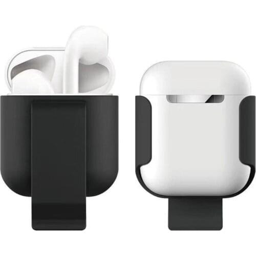 For Apple AirPods Case Exquisite Belt Clip Holster Ultra Slim Shockproof Protective Shell Cover for Apple AirPods Charging Case