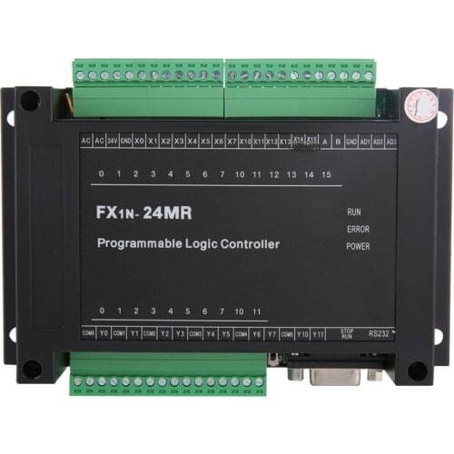 PLC Programmable Logic Controller FX1N 24MR Module RS485 PLC Industrial Control Board 3AD 14 Input 2DA 10 Output 24V 5A