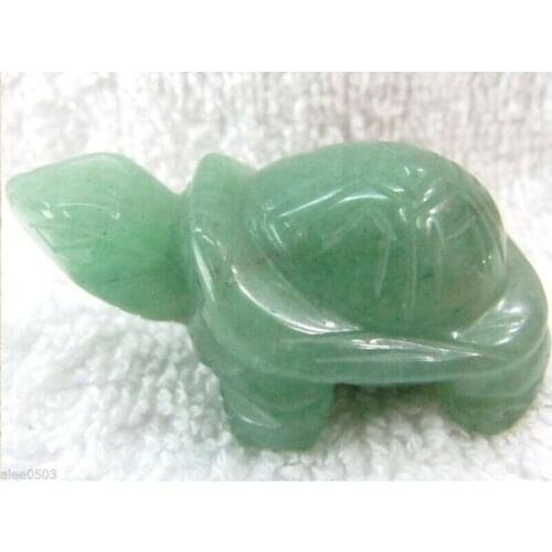Chinese Green Handcraft Donglin Jade (Dongling jade) Figurine Tortoise Statue 50mm