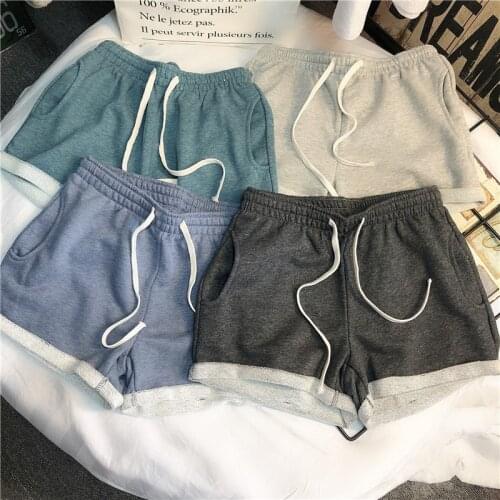 Women Summer Cotton Elastic Mid Waist Pants Casual Loose Wide Legs Sports Home Pants Drawstring Pocket White Bottom Pants