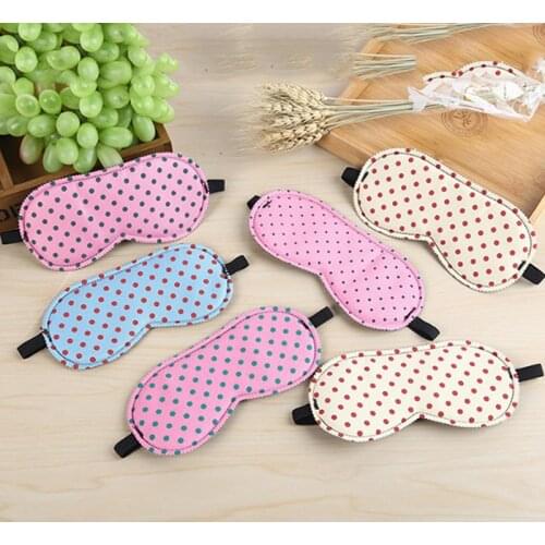 Portable Sleeping Mask Soft Travel Sleep Rest Aid Eye Mask Eye Cover Dot Print Sleeping Eye Mask Cover Eye Patch