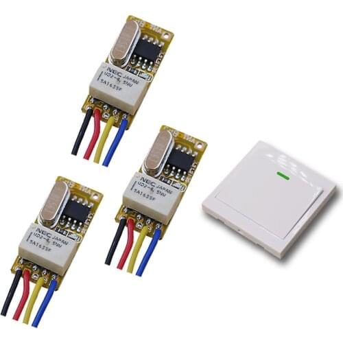 DC 3.5v-12v Micro Wireless Remote Control Switch RF Remote Switch Radio Controlled Switch Mini Relay Receiver Transmitter