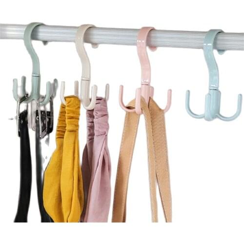 1Pc Multifunctional Rotating Hook Four Claw clothes hook Clothing Coat Cap Display Racks Home Decoration Wall Storage key hanger