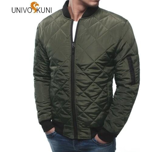 UNIVOS KUNI Winter Mens Jacket High Quality Fashion Jackets Slim Fit Casual Cotton Streetwear Vintage Men Brand Clothing J519