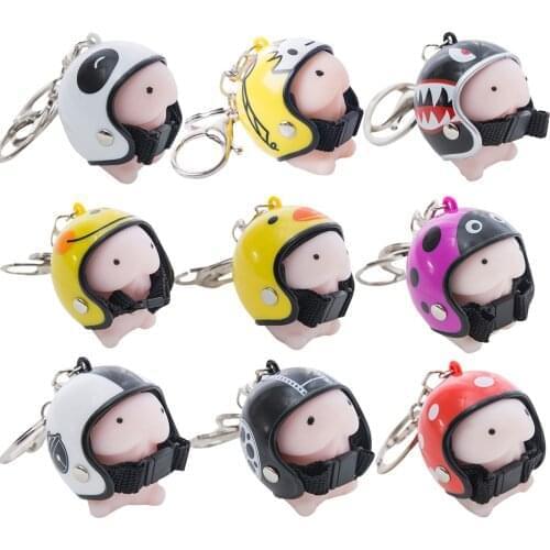 Dingding Squishy Toy Helmet Cute Keychain Squeeze Stress Reliever Prank Toy Creative and beautiful Keychain Lindo llavero