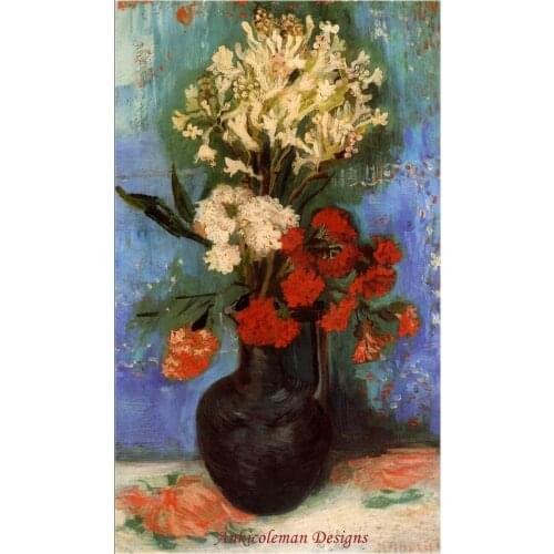 Needlework for embroidery DIY DMC High Quality - Counted Cross Stitch Kit 14 ct Oil painting Van Gogh - Vase with Flowers