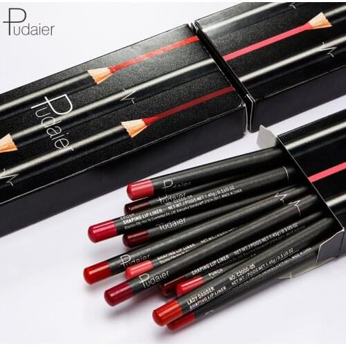 Brand 12pcs Matte Lip Liner Set Long Lasting Matt Smooth Pencil for Lip Contour Lipline Multi-functional Makeup Cosmetics Pen