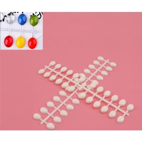 Natural Round Nail Tips With Sticker Color Chart Flat Back UV/Gel/Polish For Display Color Card Chart Nails Art Too