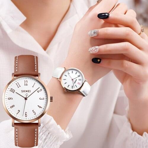 Newest Waterproof Round Dial Simple Watch Women Business Casual Ladies Quartz Watch