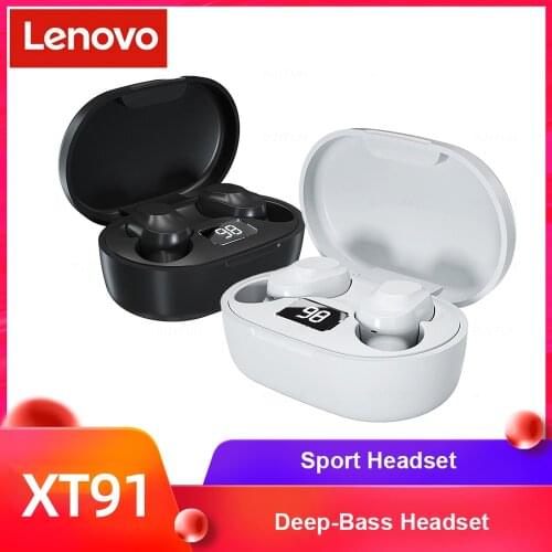 Original Lenovo XT91 bluetooth headphones For Android IOS Free wired earphones wireless earphones With Mic earbud Stereo headset