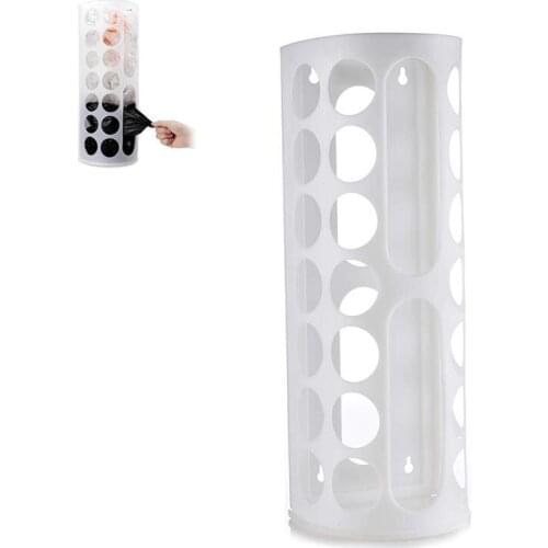 Plastic Garbag Bag Holder Creative Kitchen Bathroom Accessories Wall Mounted Trash Bag Storage Box Cotton Pad Container Home