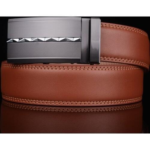 Plyesxale Male Belt Genuine Leather Belts With Buckle For Men High Quality Automatic Mens Belt Designer Leather Strap 2018 G59