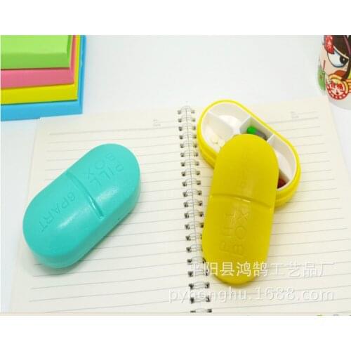 By ems or dhl 500pcs Portabe Pills Organizer Box 6 Compartment Pill Storage Case