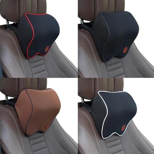 Car Seat Headrest Auto Neck Pillows Filled Fiber Pillow Memory Foam Head Rest Auto For Travel Support Car Seat Accessories