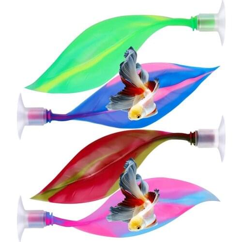 Aquarium Leaf Hammock Fish Rest Bed Decor Artificial Leaf Fish Tank Aquarium Betta Spawning Ornamental Plant Betta Fish Play