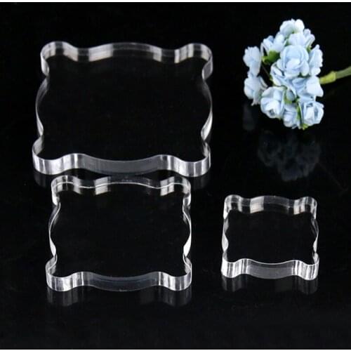 3 size stamp block transparency Acrylic pad for DIY Scrapbooking Clear stamps DIY scrapbook photo album Decorative card making