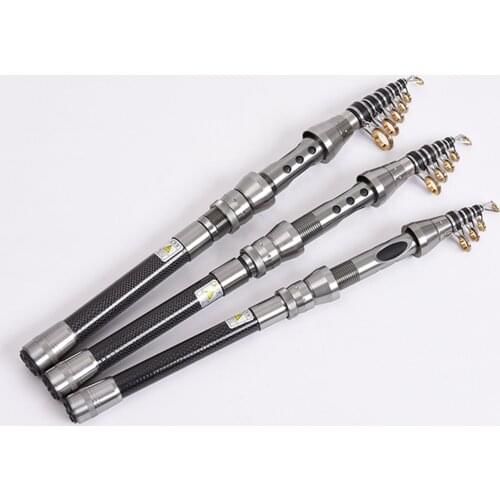 Carbon Fiber Telescopic Fishing Rod Portable Spinning Fishing Rod Pole Travel Sea Boat Rock Fishing Rod