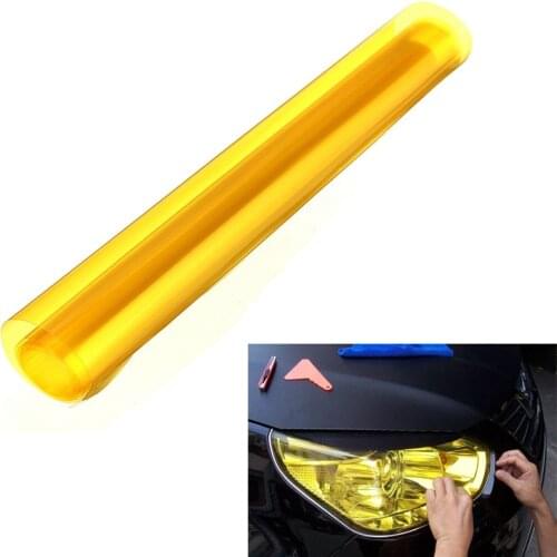 Car Headlight Tailight Yellow Vinyl Wrap Film Sheet Cover Sticker Overlay Car styling For Bmw Audi Jeep Honda Nissan etc30x100CM