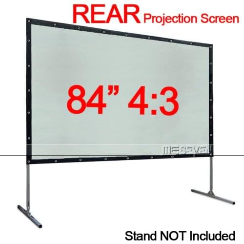 84 Inches 4:3 High-Class Rear Projection Screen Special PVC Soft Curtain with Eyelet for Any Projector Home Theater Outdoor Film