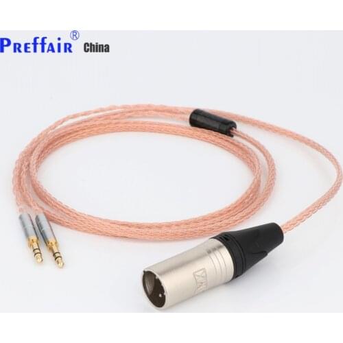 Preffair 1pcs 16cores OCC Headphone Cable For Hifiman Sundara Ananda HE1000se HE6se he400i he400se Arya