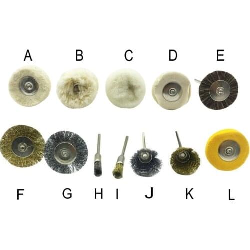 10pcs Dental Brush Polishing Wheel Polisher for Rotary Tools 2.35mm Shank Dental HP Polisher Brush Dentistry Materials