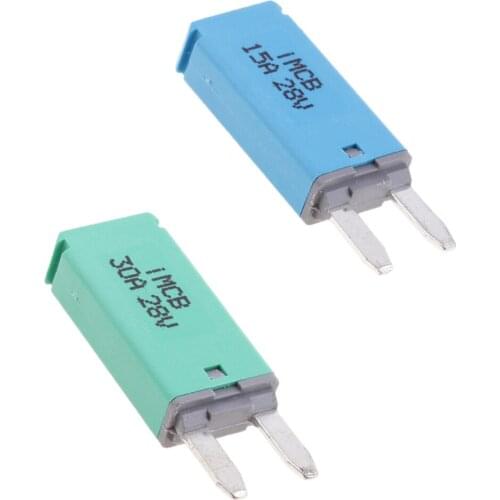 2pcs 15A+30A ATM Mini Blade Fuse Circuit Breaker for Car Truck Marine