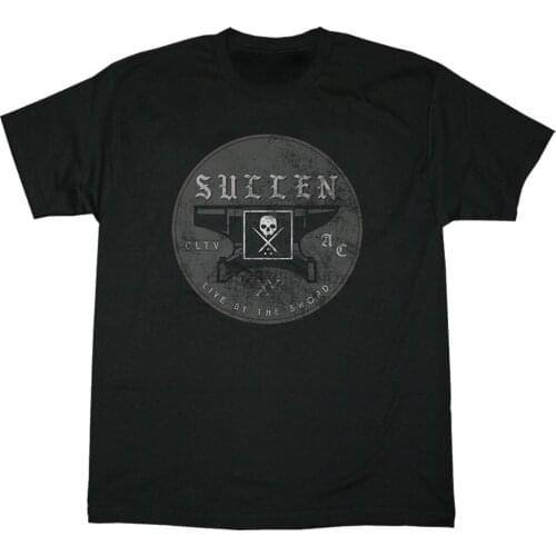 2019 New Mens T Shirts Sullen Art Collective MenS Anvil Tattoo Style Sword T Shirt Gothic Black Tee 100% Cotton Brand New
