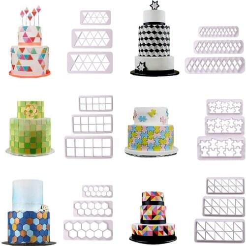 3pcs Polymer Clay Cutter Plastic Cutting Mold Hexagon/Round/Square/Fish Scales Geometric Shape Designer Diy Earring Pottery Tool