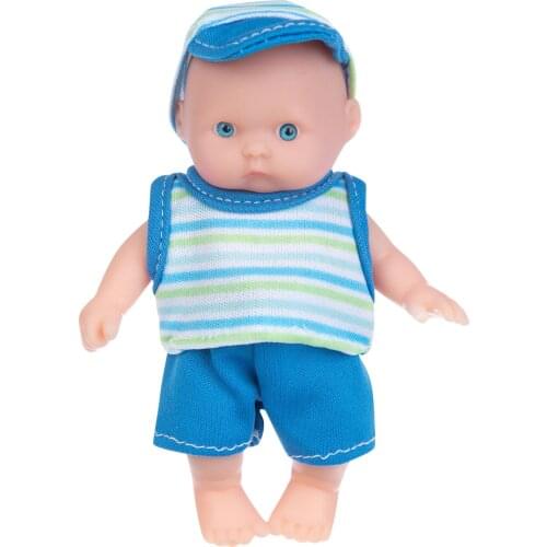 5.5 Inch Mini Cute Doll Baby Vinyl Doll Toy Play House Finger Doll Reborn Baby Doll Cute Clothes For Baby Dress Up Game